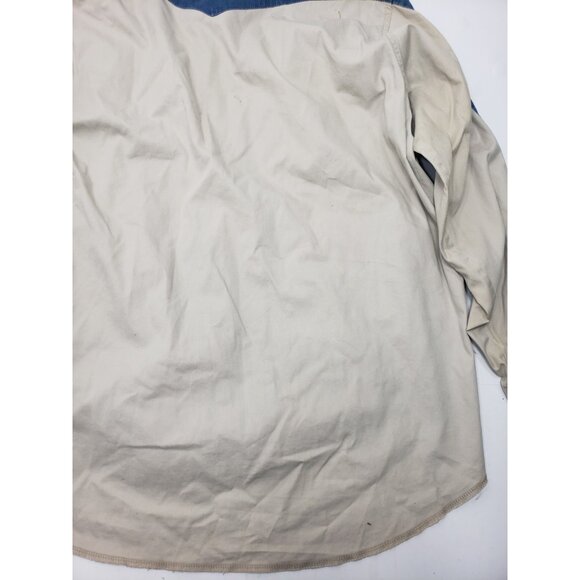 Wrangler Men’s Two-Tone Denim Full Button Up Long Sleeve Western Shirt 17 1/2x36 - Picture 15 of 16